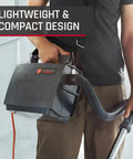 Light As A Feather But Knocks Out Tough Debris Fast Grab And Go Commercial Canister Vacuum with handle and hose. Compact design for easy use.