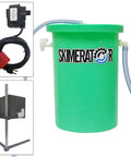 Kick The Sludge Out Of Your Coolant Tanks With This Floor Tough Industrial Oil Skimmer Shallow Draft Pump showing green tank and pump components.