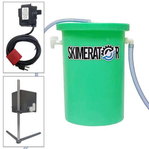 Kick The Sludge Out Of Your Coolant Tanks With This Floor Tough Industrial Oil Skimmer Shallow Draft Pump showing green tank and pump components.