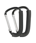 Two Pack Large Stroller Hooks Clip For Hanging Bags And Shopping Heavy Duty Aluminum Alloy Carabiner Style