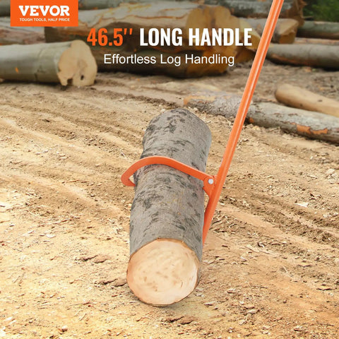 Heavy Duty Cant Hook Log Lifter With Adjustable Steel Hook And Rubber Grip For Easy Timber Handling on a log