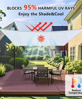 Right Triangle Shade Sail Canopy 12x12x17 for patio with table set, UV blocking 185GSM HDPE fabric, stainless D rings, outdoor sun shade.