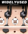 Beefy Heavy Duty Bench Clamp Set With Quick Release For 20mm Bench Dog Holes, 170lbs Grip, Adjustable clamp on workbench