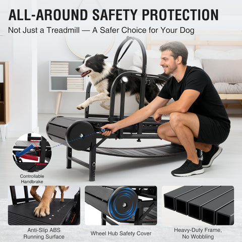 Dog Treadmill For Large And Medium Dogs With Adjustable Ramp Slatmill For Exercise Pedometer Tracking Indoor Home Use Up To 300 Pounds For A Healthy Active Pet Life