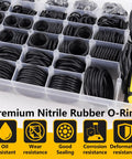 1086 Piece O Ring Assortment Kit With 4 Pick And Hook Tools 32 SAE Buna N Sizes AS568 Compliant Pro Grade Leak Proof Seals