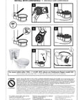 Installation instructions for Universal 2 Inch Toilet Flapper With Chlorine Resistant Material Microban Protection And Long Lasting Flexible Frame Red Fits Most Toilets And American Standard Actuators Strong Metal Chain Included.