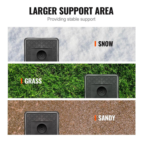 RV Leveling Blocks For Trailers And Campers, 6000 Lbs Capacity Polypropylene Stabilizer Blocks on snow, grass, and sand