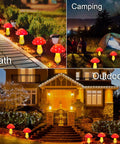Colorful Solar Mushroom String Lights Waterproof Outdoor Decor With 8 Modes And Memory for garden pathway and camping