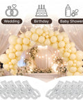 Ultimate Balloon Arch Kit With 6 Heavy Duty Clear Clamps And 100 Premium Long透明 Balloons For Epic Birthday Weddings And Party Decorations, clear clamps and balloon arch