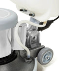 Close-up of Heavy Duty 17 Inch Floor Buffer Polisher Machine showing solution tank and plumbing details.