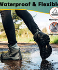 Heavy Duty Shoe Repair Glue For Sneakers And Boots Waterproof Clear Flexible Adhesive That Bonds Ultra Strong And Will Not Crack Or Peel Dries Clear For Long Lasting Sole Repairs shown on wet outdoor path