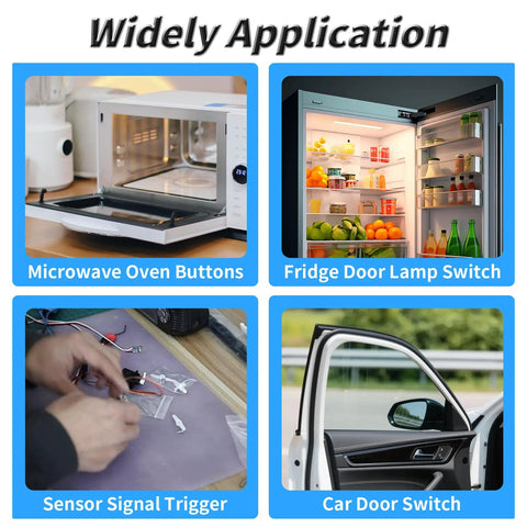 Four Pack KW3-OZ-0 Micro Limit Switches 16A 125VAC/250VAC for microwave buttons, fridge door lamp, sensor signals, car doors.