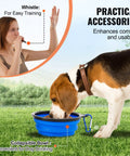 Backyard Dog Agility Training Kit With Adjustable High Hurdles, Six Weave Poles, 78 Inch Tunnel, whistle, foldable bowl in use