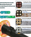 Adjustable four-head grinder with sanding, steel brush, concrete, and diamond wheels for Four Head Floor Polisher Dustless Concrete Grinder.