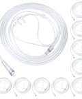 Anglechic 10-pack 7ft clear adult nasal cannula tubing with curved nose pieces