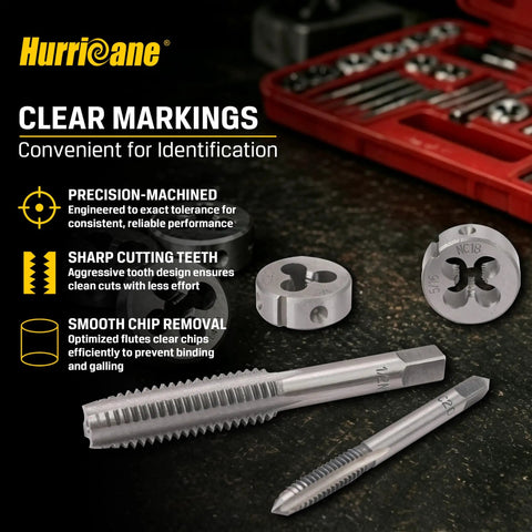 The Ultimate 80 Piece Tap And Die Set With Sae Metric Sizes For Auto Repair Pros Who Need Serious Thread Fixing Power GCr15 Steel Durability, taps and dies