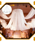 24 Inch Hoop Ceiling Draping Kit For Weddings And Events, Stainless Steel Canopy Curtain Hardware For Indoor Outdoor Use