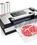 Heavy Duty Vacuum Sealer Machine Packing 90Kpa Suction And Double Seal To Keep Your Groceries Farm Fresh with meat.