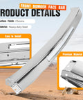 ECOTRIC chrome steel front bumper face bar for 2007–2013 Chevy Silverado pickups