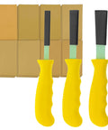 Three Piece Pro Grade Contour Hand Sanding Block Set With Hook And Loop Sandpaper Kit Includes Flat Convex Radius Shapes