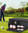Heavy Duty Golf Trunk Organizer With Ventilated Shoe Compartment For Two Pairs Of Shoes Up To US Mens 16, on golf course