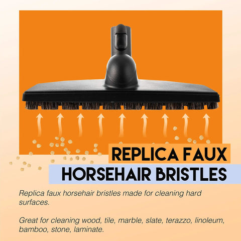 Parquet Floor Brush Replacement 12 Inch Pivoting Head SBB 300-3 Hard Floor Vacuum Attachment Black with faux horsehair bristles