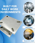 Heavy Duty Swivel Plate Turntable Bearing For Workstations And Welding Tables Ideal For Production Lines And Display Setups Kingpinless Rotating Platform With Smooth Load Bearing And Flexible Angling For Easy Tooling And Assembly, stainless steel