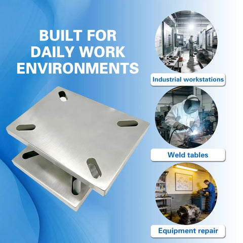 Heavy Duty Swivel Plate Turntable Bearing For Workstations And Welding Tables Ideal For Production Lines And Display Setups Kingpinless Rotating Platform With Smooth Load Bearing And Flexible Angling For Easy Tooling And Assembly, stainless steel