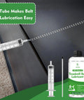 Silicone Treadmill Lubricant 500ml For Smooth Quiet Belt Ride High Temperature Resistant Oil shown with syringe applicator