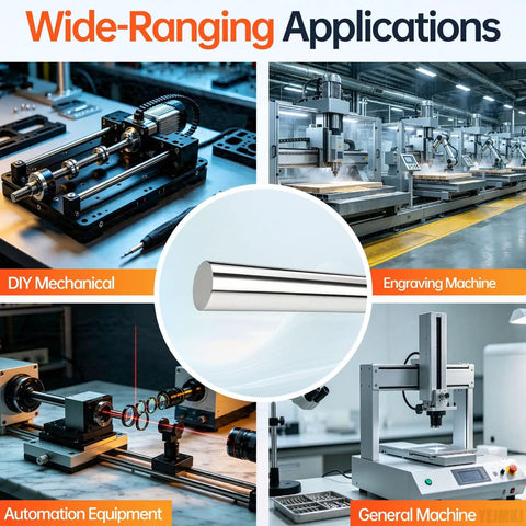 Get The Smooth Sailing Motion With These 2Pc 12Mm X 250Mm Linear Rods Made Of Premium C45 Steel in various applications.