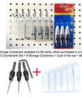 Pro Grade Carbon Steel Countersink Drill Bit Set For Precision Woodworking Includes Three 45 Degree Tapered 7/64 Inch Bits Plus One Allen Key with storage containers