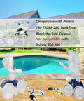 Pool Cleaner Rebuild Kit For Polaris 280 And 180 Series TankTrax BlackMax A49 Replacement Parts with pool background view