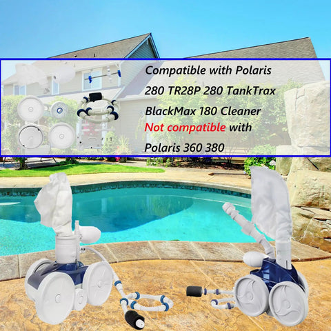 Pool Cleaner Rebuild Kit For Polaris 280 And 180 Series TankTrax BlackMax A49 Replacement Parts with pool background view