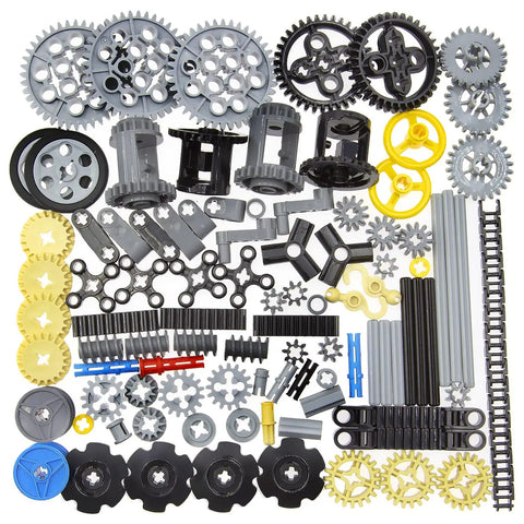 Technic Gears And Axles Pack Compatible With Technic Sets Random Colors 100 Plus Pieces For Car Building And Brick Accessories Kit