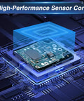 Heavy Duty Battery Current Sensor With Solid Power Monitoring Module And Cable Terminal End circuit board on a chip.