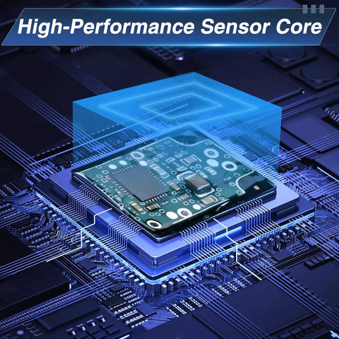 Heavy Duty Battery Current Sensor With Solid Power Monitoring Module And Cable Terminal End circuit board on a chip.
