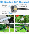 Beat The Heat Outdoor Misting System Kit 75 Ft Misting Line With 23 Nozzles And Three Quarter Inch Brass Adapter features.