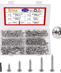 304 Stainless Steel Torx Security Screws Set Durable Tamper Resistant Button Head Hardware Kit With 214 Pieces, Six Size Range From Ten By Half Inch To One And One Half Inch, DIY Friendly, Includes T25 Bit For Indoor Outdoor Use displayed in storage case with T25 bit