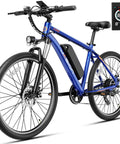 Electric Mountain Bike For Adults With 1000W Peak Motor And 20 MPH Top Speed, 40 Mile Range, Removable 500Wh Battery, 7 Speed, 26 Inch Front Suspension