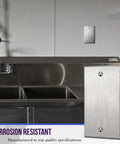 Heavy Duty Stainless Steel Blank Wall Plate 1 Gang 4.50 by 2.76 Inches installed by sink