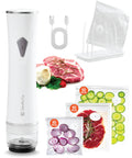 Compact Handheld Vacuum Sealer Kit With 30 Reusable Bags, Cordless Sealer, Foldable Drying Rack, USB C Charging Cable