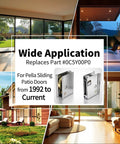 Pella Sliding Patio Door Rollers Replacement Kit 2 Pack With Adjustable Height 1-1/2 Inch Steel Ball Bearing Wheels Direct Replacement