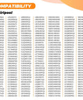 Compatibility chart for Whirlpool dryers with model numbers listed, related to Beefed Up 279838 Dryer Heating Element Kit for Whirlpool Kenmore Maytag Dryers With W10724237 Heating Element Easy Install Cycling Thermostat WP3387134 High Limit Thermostat WP3977767 Thermal Cut Off 3977393 And Thermal Fuse WP3392519.