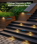 8 Pack 4 Inch LED Hardscape Lights For Retaining Walls And Pavers Dimmable Outdoor Step Lighting Low Voltage in garden setting