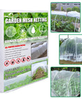 Ultra Fine Garden Netting 10x33ft Mosquito Bird Barrier For Fruits Veggies And Flowers No Fuss Critter Proof White Row