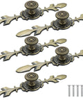 Vintage Green Ancient Copper Zinc Alloy Cabinet Knobs With Back Plate Pull Handles For Wardrobe Doors And Drawers 5 Pack