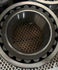 Pro Grade Spherical Roller Bearing 22207cc W33 35x72x23mm Self Aligning Heavy Duty Industrial Component viewed from above.