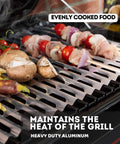 Disposable Aluminum Grill Liners And Grill Toppers For Easy Cleanup And Grate Protection, Heavy Duty Tear And Heat Resistant BBQ Sheets in action
