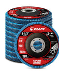 Heavy Duty Flap Disc 4.5 Inch Set For Angle Grinders 10 Pack 120 Grit Zirconia Type 29 Grinding Discs For Stainless Steel And Sheet Metal