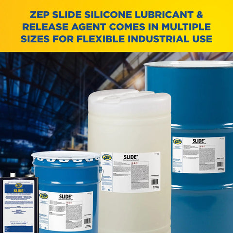Slide Silicone Lubricant And Release Agent For Industrial And Workplace Use Only, Low Odor Formula With Non Chlorinated Solvents